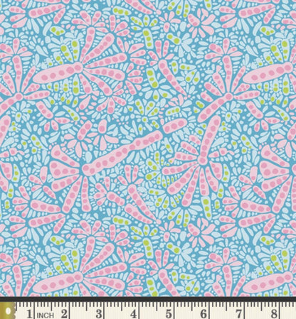 Belos Corais Azuis Fabric – Coastal Coral Print by AGF Studio – Costeira Collection – Ocean Cotton Fabric by the Yard