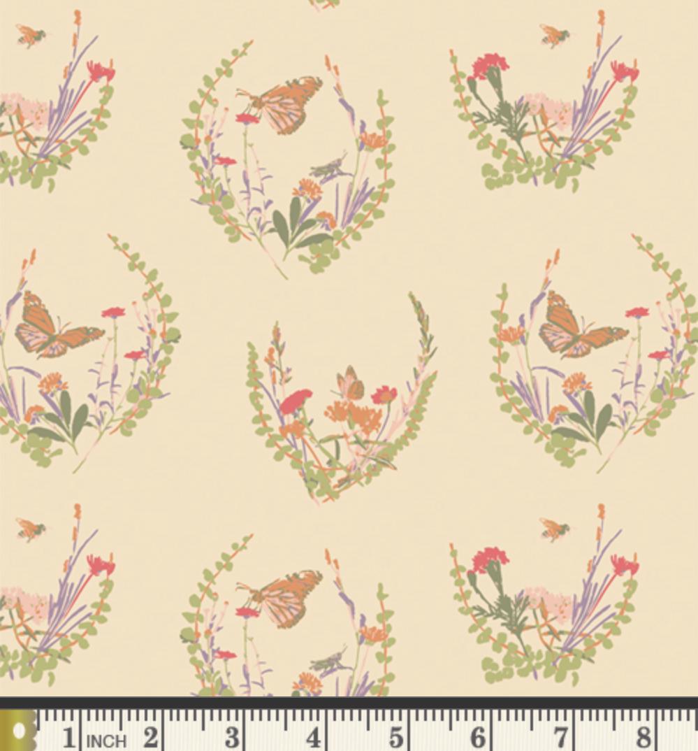 Meadow Vignette Floral Fabric – Premium Cotton by the Yard – MIDSUMMER Collection by Sharon Holland – Art Gallery Fabrics