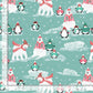 Christmas Cotton Fabric - from Sleight It Ain't Snow Collection by Dear Stella - Polar Bears And Penguins Print