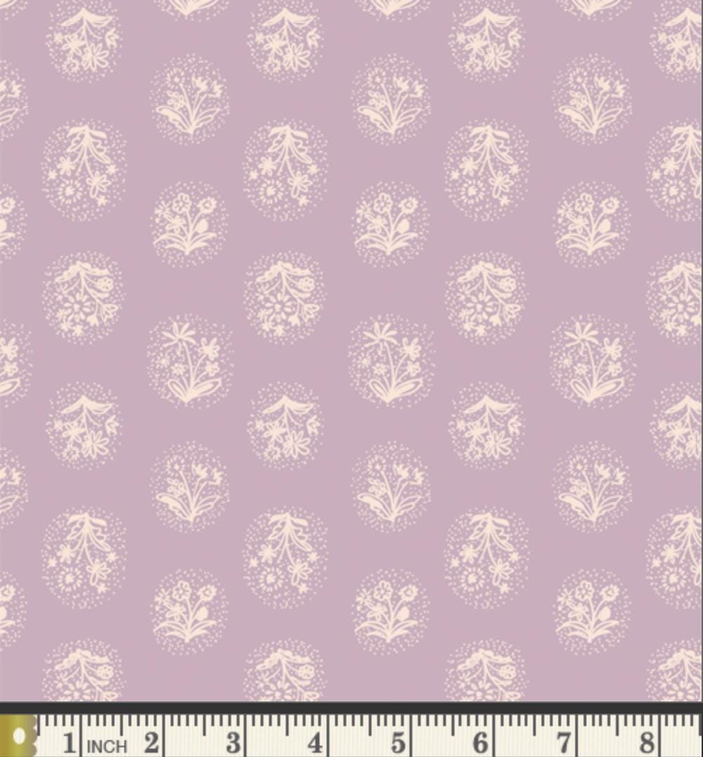 Cameo Lavender – Premium Cotton by the Yard – MIDSUMMER Collection by Sharon Holland – Art Gallery Fabrics, Floral Print