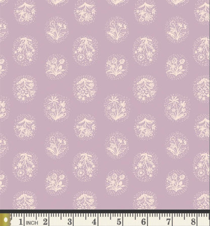 Cameo Lavender – Premium Cotton by the Yard – MIDSUMMER Collection by Sharon Holland – Art Gallery Fabrics, Floral Print