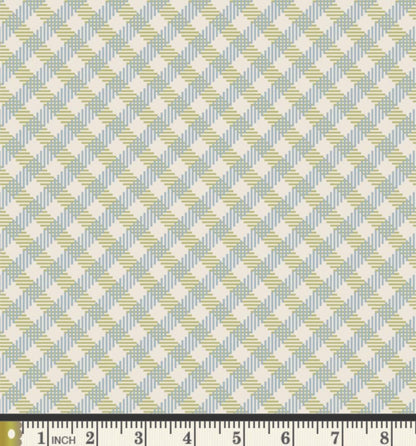 Interwoven Grass – Premium Cotton by the Yard – MIDSUMMER Collection by Sharon Holland – Art Gallery Fabrics, Gingham Print