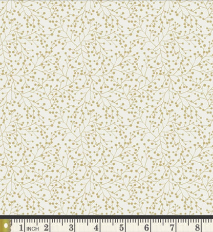 Winterberry Whispers – Premium Cotton by the Yard – ADVENTALE Collection by Katarina Roccella – Art Gallery Fabrics, Holiday Floral Print