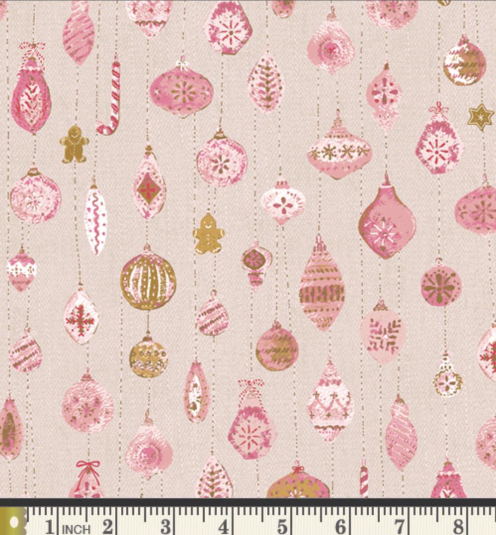 Sugared Ornaments – Premium Cotton by the Yard – ADVENTALE Collection by Katarina Roccella – Art Gallery Fabrics, Holiday Print