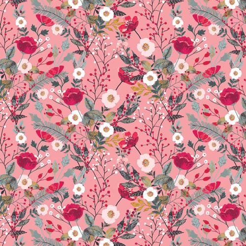Merriment Flora – Premium Cotton by the Yard – ADVENTALE Collection by Katarina Roccella – Art Gallery Fabrics, Holiday Print