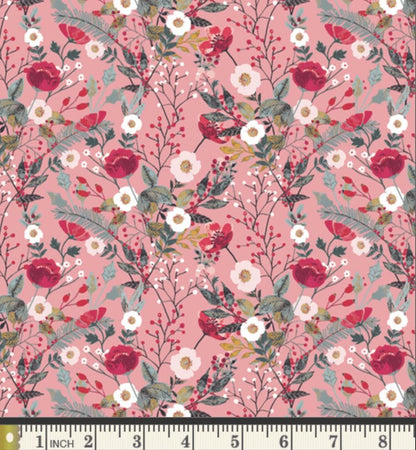 Merriment Flora – Premium Cotton by the Yard – ADVENTALE Collection by Katarina Roccella – Art Gallery Fabrics, Holiday Print