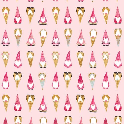 Playful Gnomes Sweet – Premium Cotton by the Yard – ADVENTALE Collection by Katarina Roccella – Art Gallery Fabrics, Holiday Print
