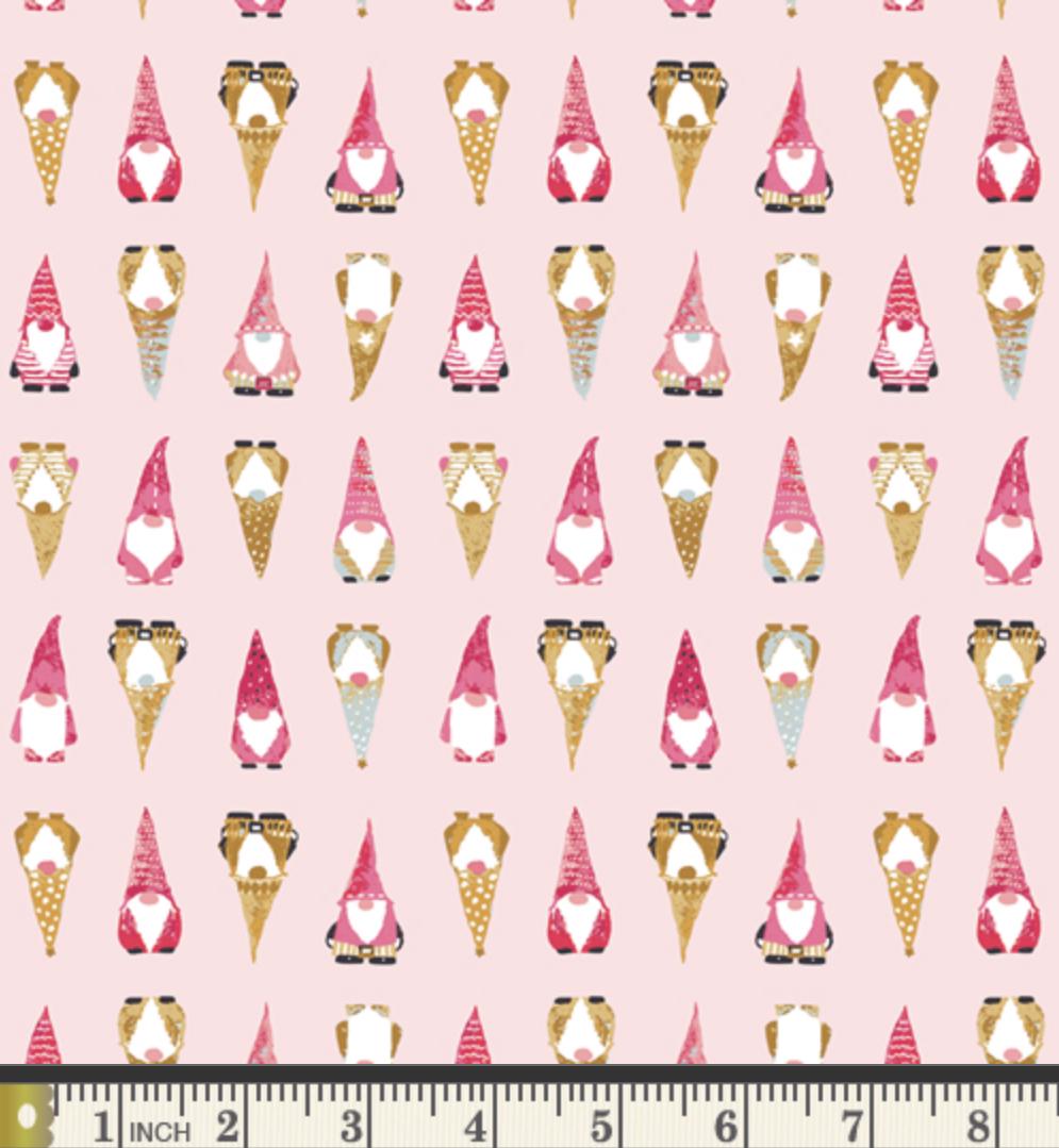 Playful Gnomes Sweet – Premium Cotton by the Yard – ADVENTALE Collection by Katarina Roccella – Art Gallery Fabrics, Holiday Print