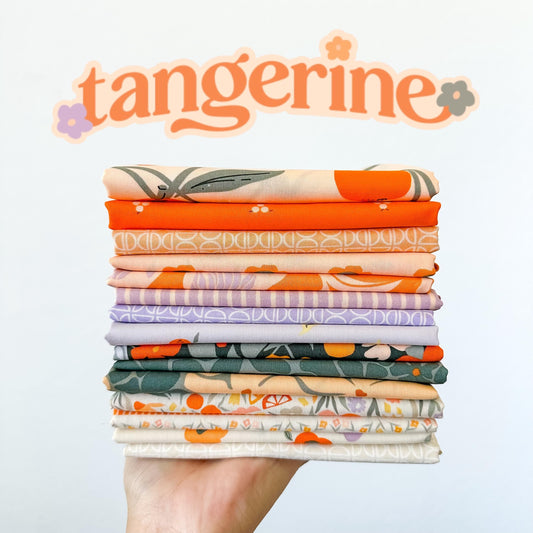 Tangerine Fabric Bundle 15 Pc Half Yard, Quarter Yard, or Fat Quarter Cuts – Art Gallery Fabrics Collection by AGF Studio