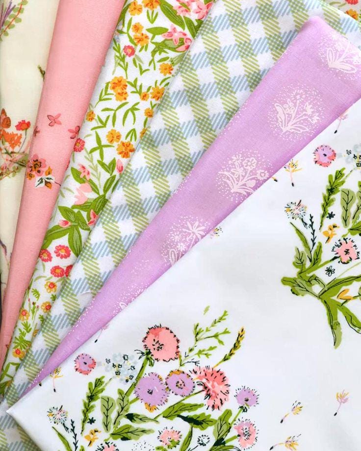 Midsummer Fabric Bundle – 17 Pc Half Yard Fat Quarter, or Quarter Yard Cuts – Art Gallery Fabrics by Sharon Holland – Floral Quilting Cotton