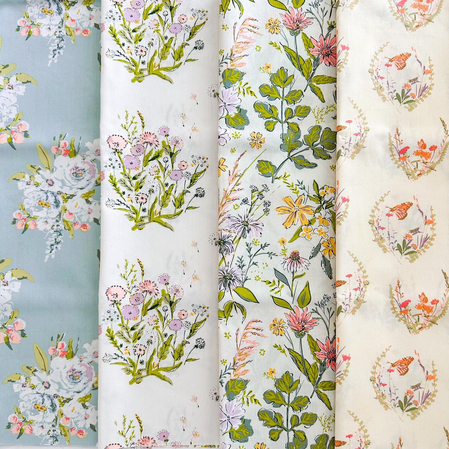 Midsummer Fabric Bundle – 17 Pc Half Yard Fat Quarter, or Quarter Yard Cuts – Art Gallery Fabrics by Sharon Holland – Floral Quilting Cotton