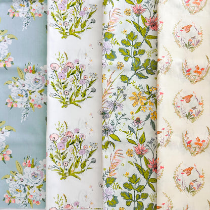 Midsummer Fabric Bundle – 17 Pc Half Yard Fat Quarter, or Quarter Yard Cuts – Art Gallery Fabrics by Sharon Holland – Floral Quilting Cotton