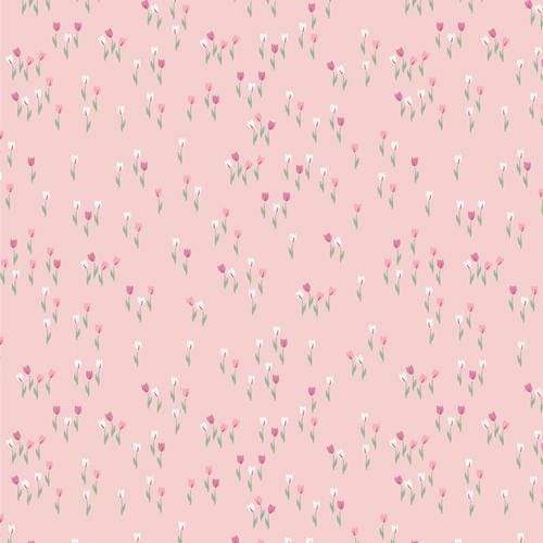 Hillside Tulips – Premium Cotton by the Yard – THE CUR8TOR - Romantica Collection by AGF Studio – Art Gallery Fabrics, Floral Print