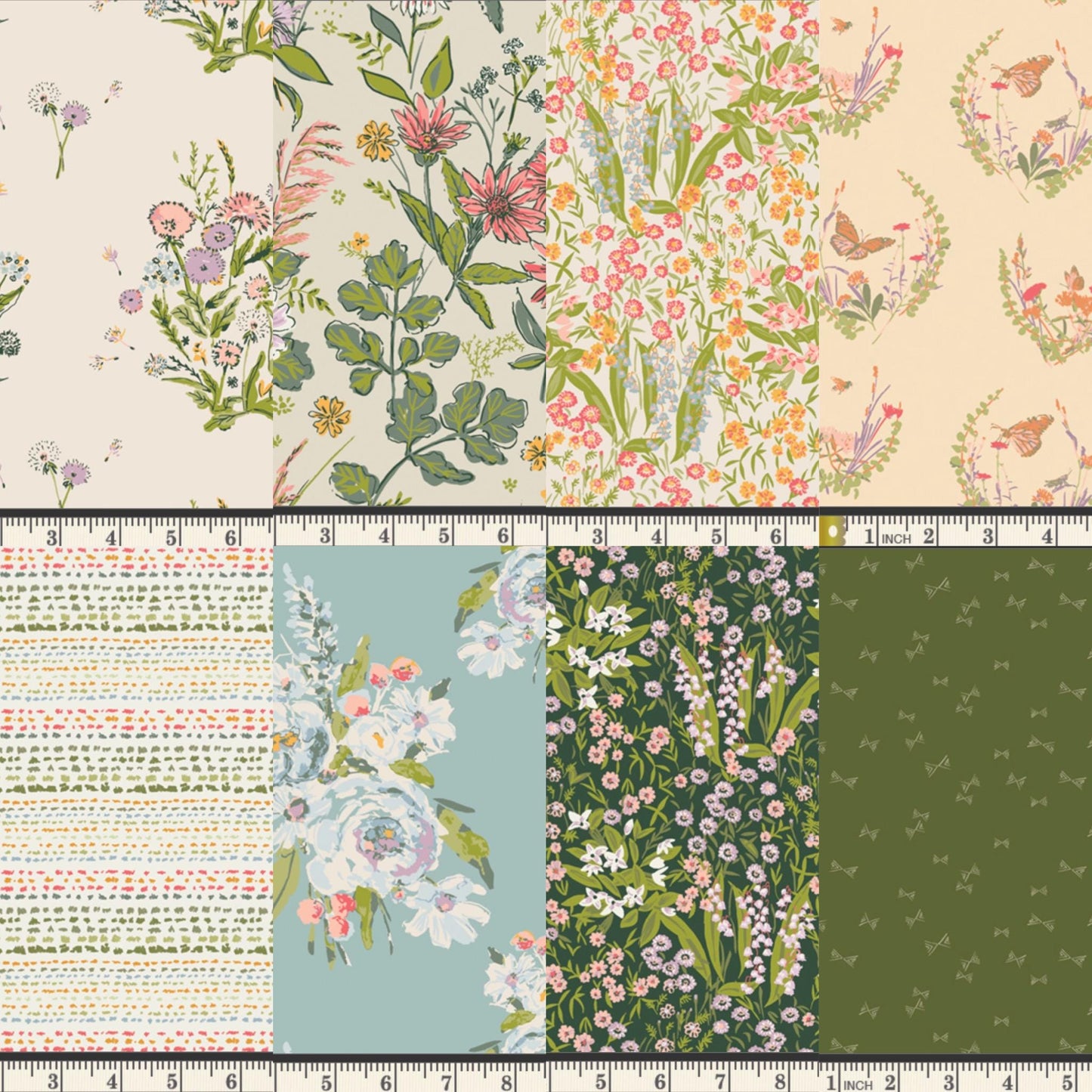 Midsummer Fat Quarter Bundle – 16 Pc Floral Cotton Fabric by Sharon Holland – Art Gallery Fabrics Quilting & Sewing Fabric