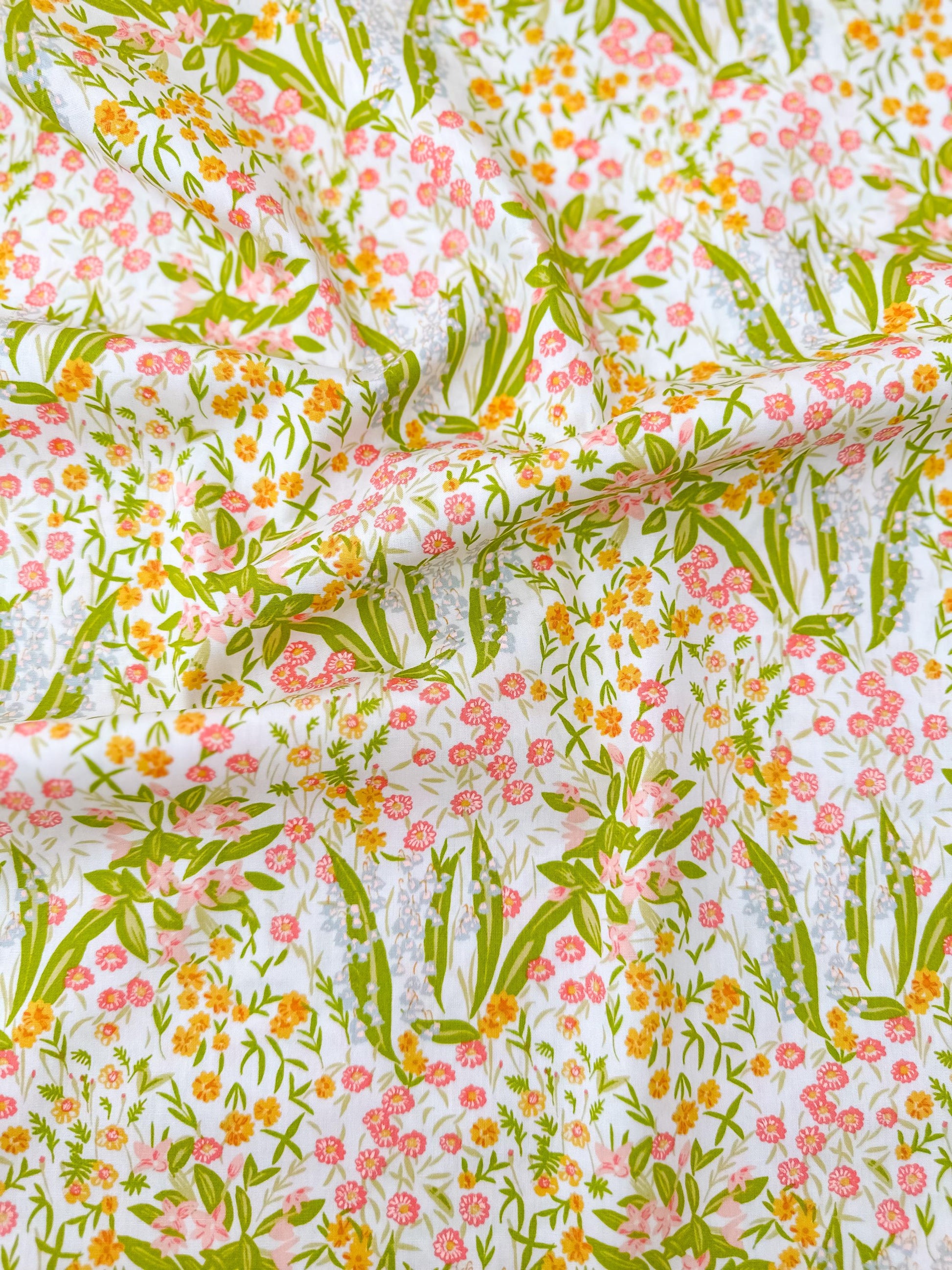 Harmony Daybreak – Premium Cotton by the Yard – MIDSUMMER Collection by Sharon Holland – Art Gallery Fabrics, Floral Print