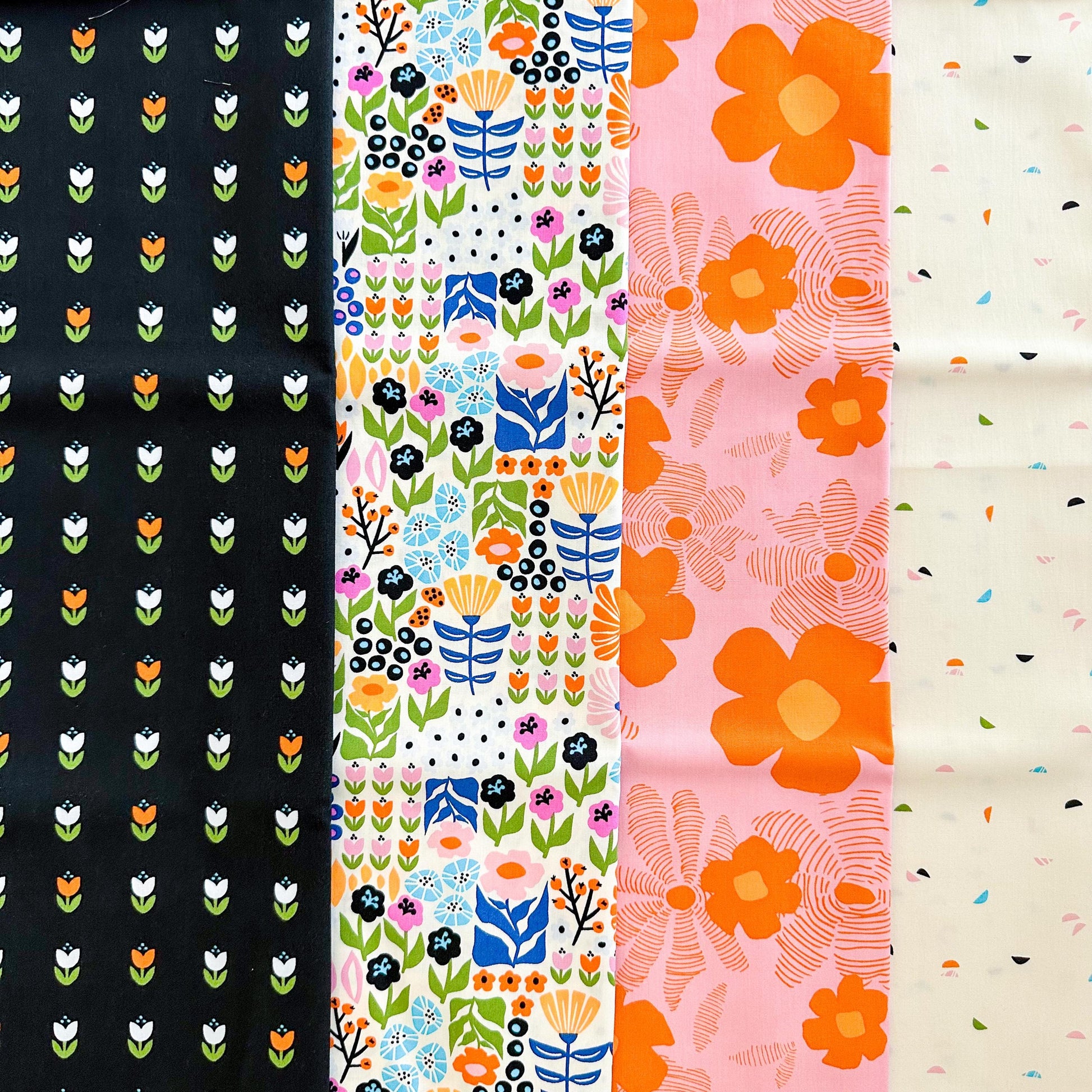 Modernista Fabric Bundle – The Cur8tor 8 Pc Set by AGF Studio – Half Yard, Fat Quarter, or Quarter Yard – Modern Floral Cotton Collection