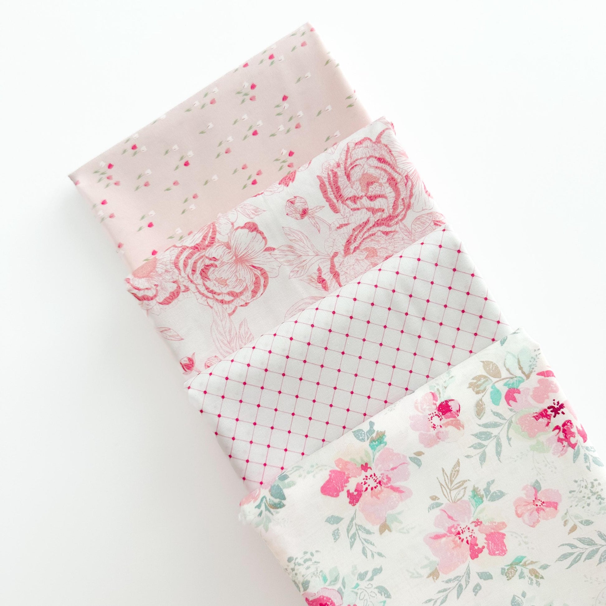 Romantica Fabric Bundle – 8 Pc Curated Set by AGF Studio – Half Yard, Fat Quarter, or Quarter Yard Cuts – Vintage Floral Cotton Fabric