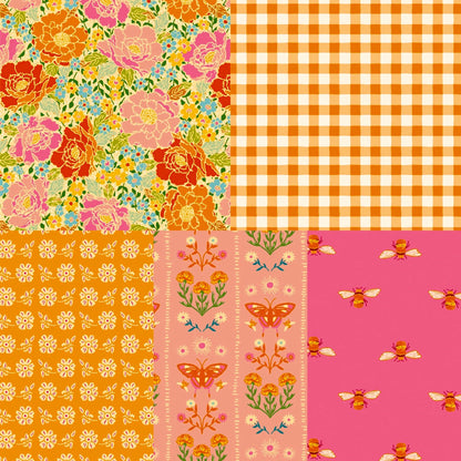 Wandering Wildflower – 10 Pc Marigold Fabric Bundle by Maureen Cracknell – Half Yard, Quarter Yard, or Fat Quarter Cuts