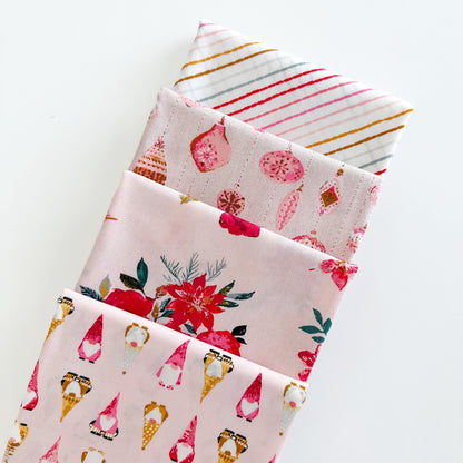 Adventale Fat Quarter Bundle – 16 Pc Christmas Fabric by Art Gallery Fabrics – Holiday Cotton Prints by Katarina Roccella