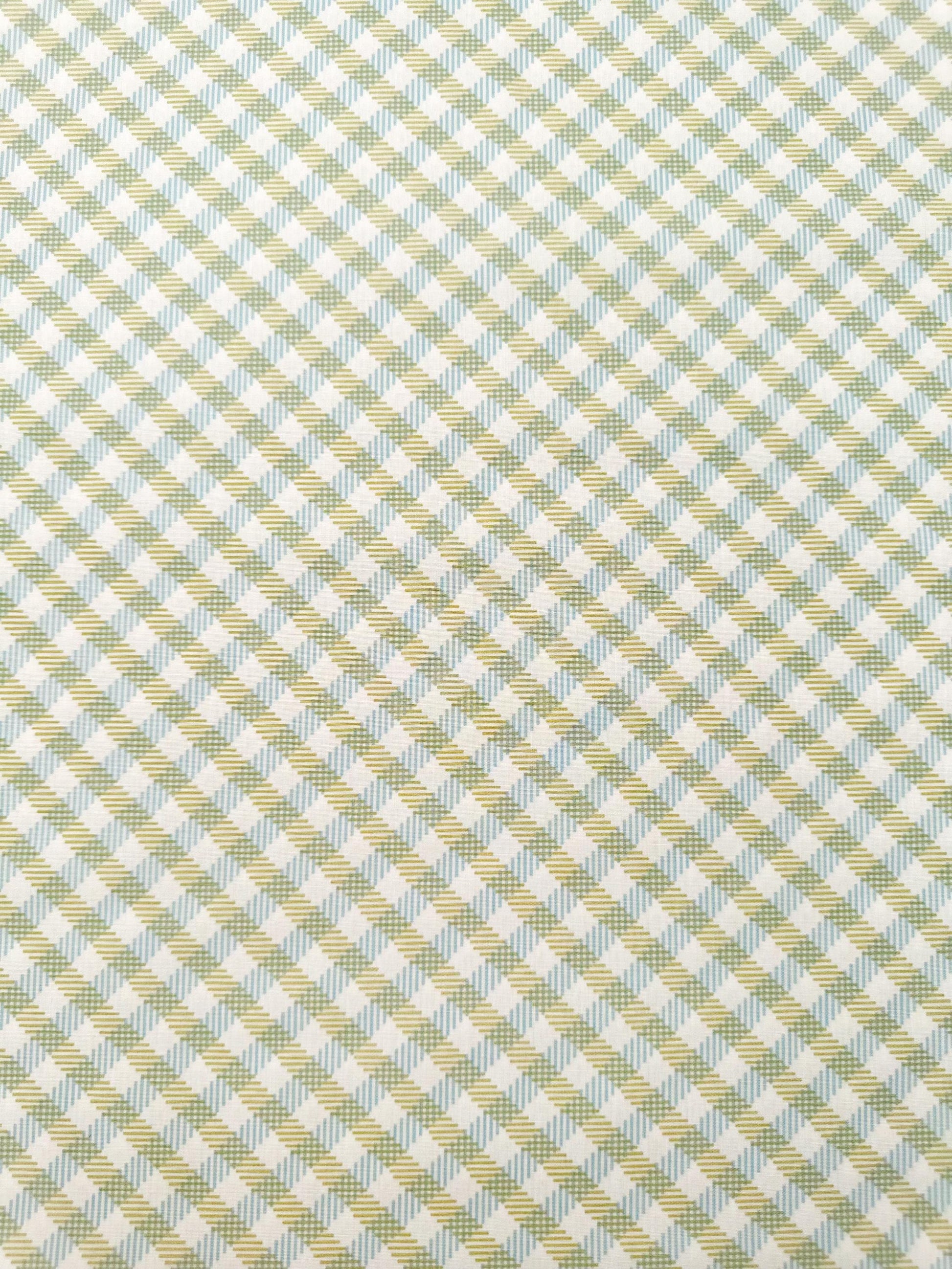 Interwoven Grass – Premium Cotton by the Yard – MIDSUMMER Collection by Sharon Holland – Art Gallery Fabrics, Gingham Print