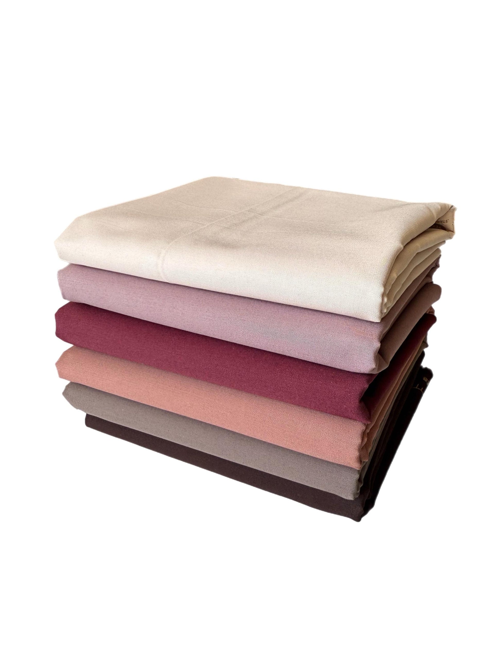Pure Solids “Earthy” Fabric Bundle – 6pc AGF Set – Fat Quarter, Quarter Yard, or Half Yard Cotton Solids