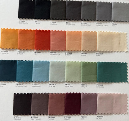Pure Solids “Warm Nectar" Fabric Bundle – 7pc AGF Set – Fat Quarter, Quarter Yard, or Half Yard Cotton Solids