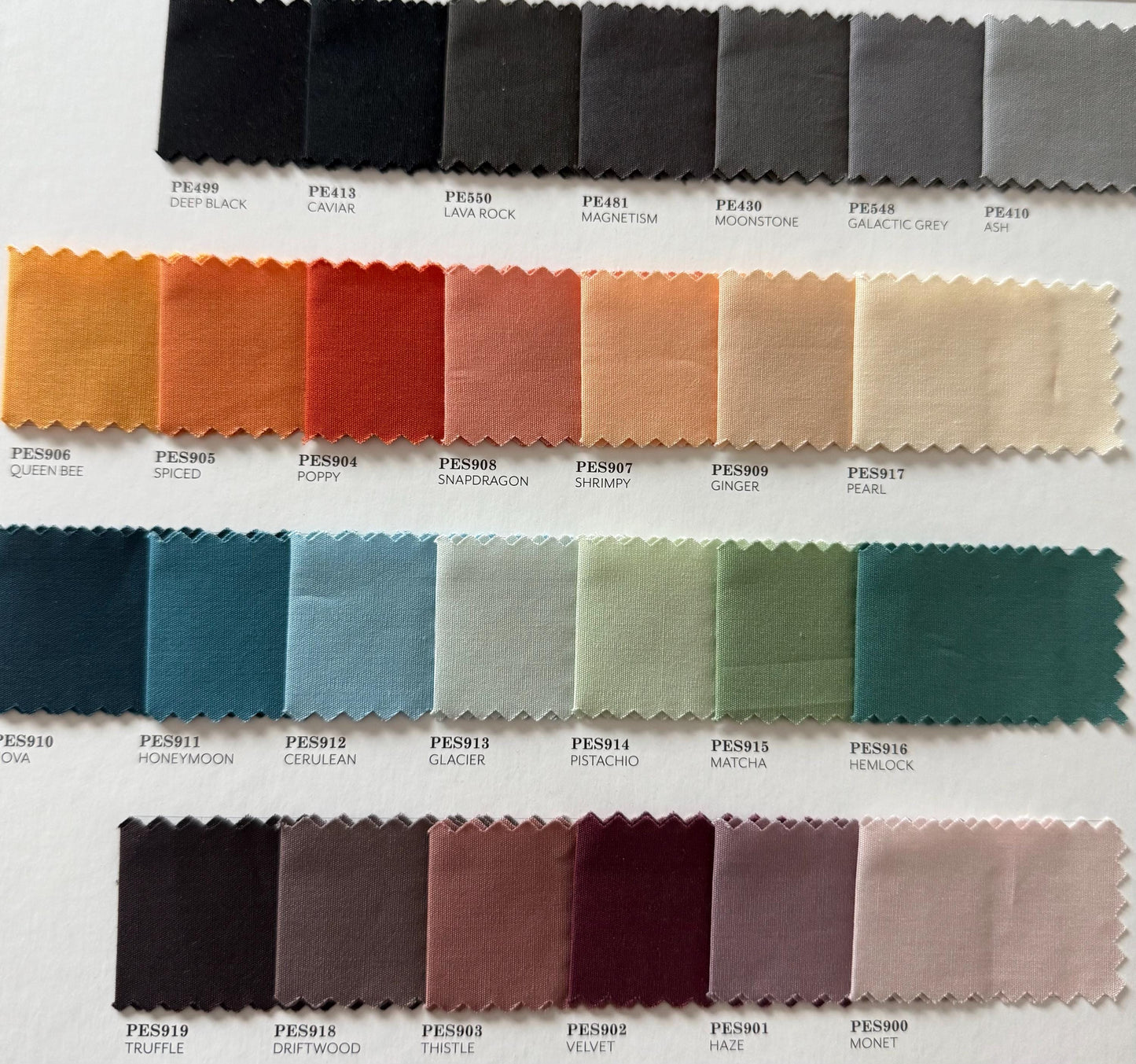 Pure Solids “Warm Nectar" Fabric Bundle – 7pc AGF Set – Fat Quarter, Quarter Yard, or Half Yard Cotton Solids
