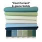 Pure Solids “Cool Current” Fabric Bundle – 6pc AGF Set – Fat Quarter, Quarter Yard, or Half Yard Cotton Solids