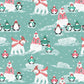 Christmas Cotton Fabric - from Sleight It Ain't Snow Collection by Dear Stella - Polar Bears And Penguins Print