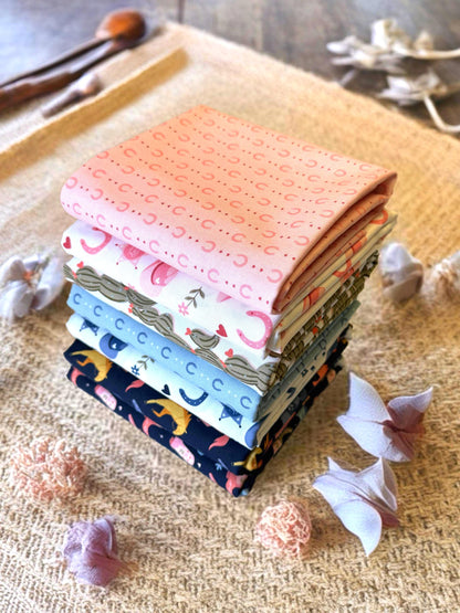 Petals & Pony Luck – 7pc Cloud9 Fabrics Bundle – Half Yard, Fat Quarter, or Quarter Yard Set