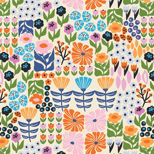 Petal Patchwork – Premium Cotton by the Yard – THE CUR8TOR - Modernista Collection by AGF Studio – Art Gallery Fabrics, Floral Print