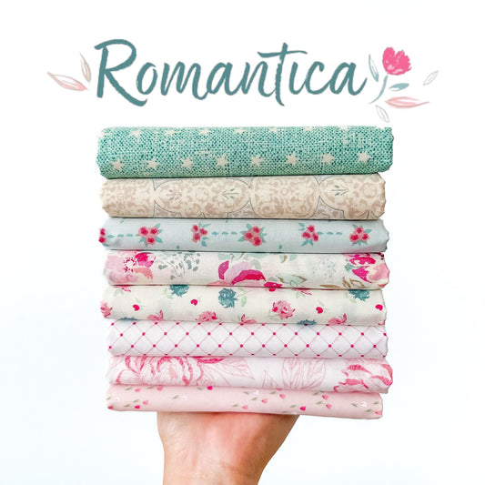 Romantica Fabric Bundle – 8 Pc Curated Set by AGF Studio – Half Yard, Fat Quarter, or Quarter Yard Cuts – Vintage Floral Cotton Fabric