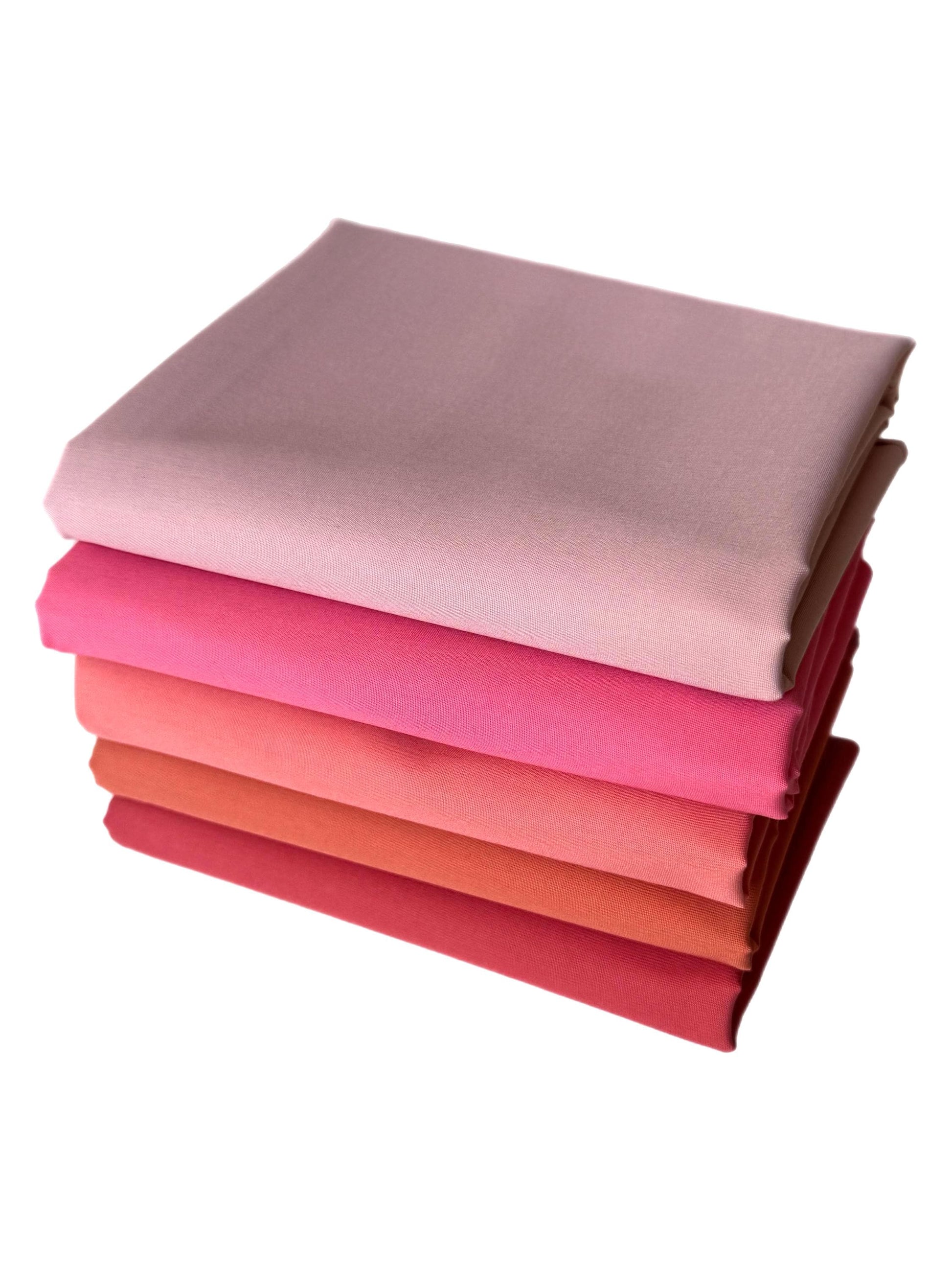 Pure Solids “Desert Bloom” Fabric Bundle – 5pc AGF Set – Fat Quarter, Quarter Yard, or Half Yard Cotton Solids