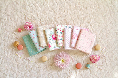 Romantica Fabric Bundle – 8 Pc Curated Set by AGF Studio – Half Yard, Fat Quarter, or Quarter Yard Cuts – Vintage Floral Cotton Fabric