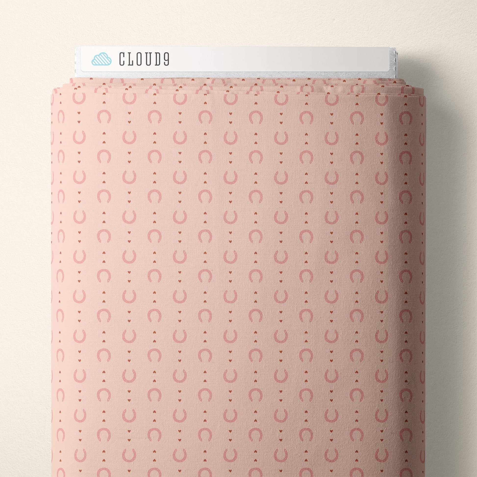 Lucky in Love | Pink, Fabric by the Yard, 100% Organic Cotton, By Cloud9 Fabrics, Petals and Pony Luck Collection, Cowboy Print