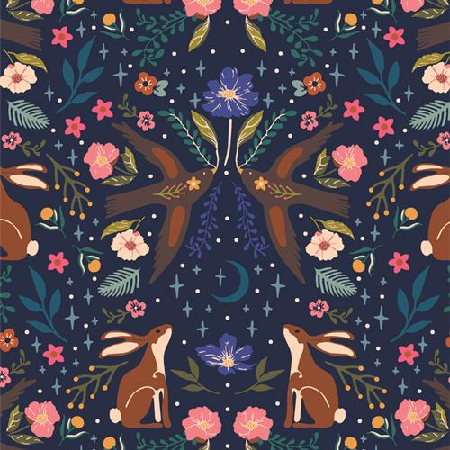 Moonlit Forest Dusk – Premium Quilting Cotton by the Yard | Starling Collection by Maureen Cracknell – Art Gallery Fabrics