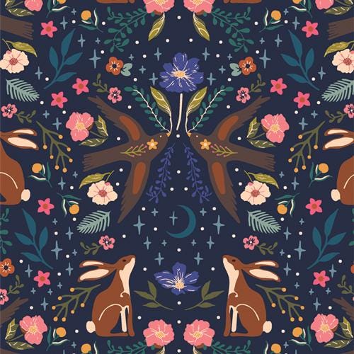 Moonlit Forest Dusk – Premium Quilting Cotton by the Yard | Starling Collection by Maureen Cracknell – Art Gallery Fabrics