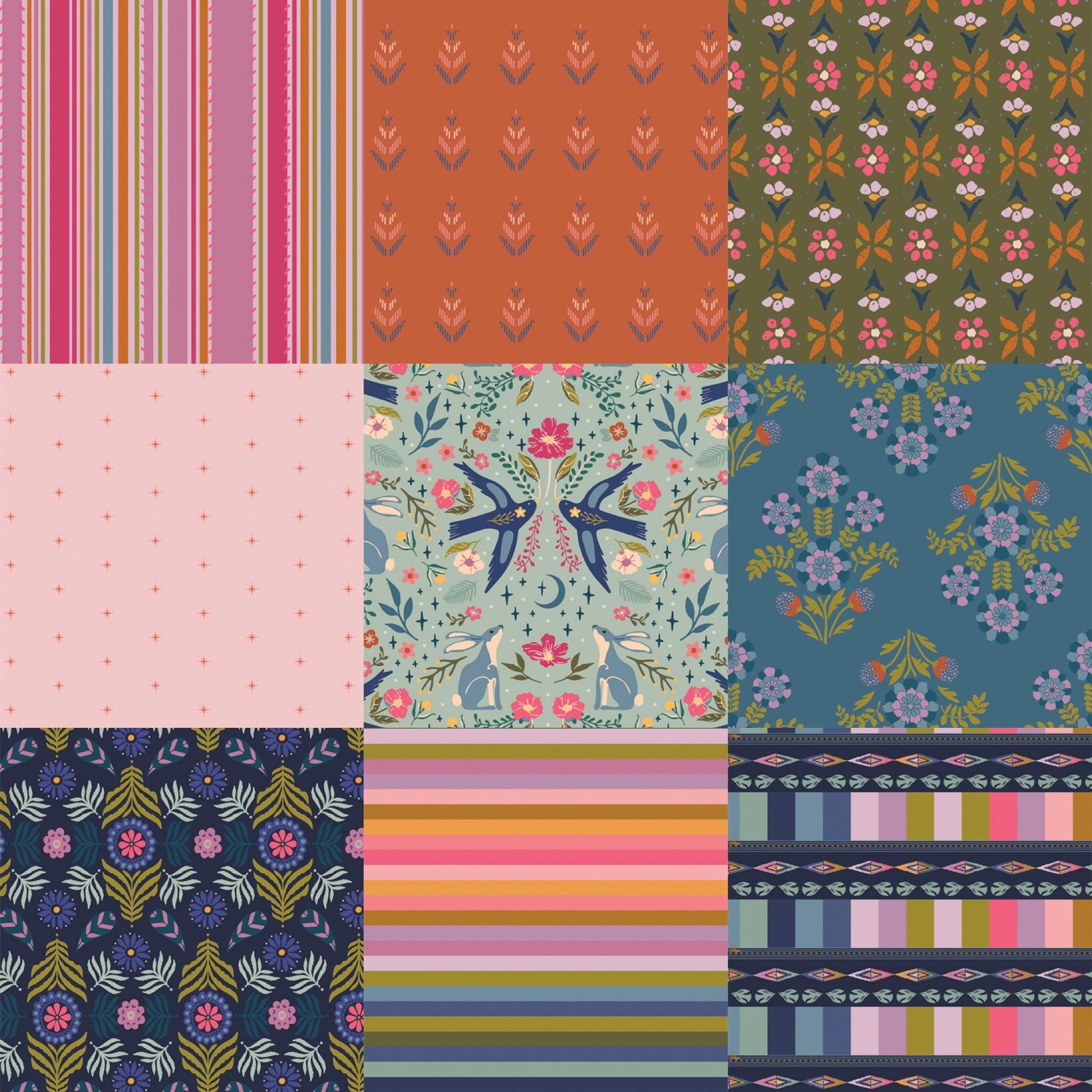 Starling Layer Cake – 42 Pc 10" Squares by Maureen Cracknell for AGF Studio | Art Gallery Fabrics Precut Quilt Pack