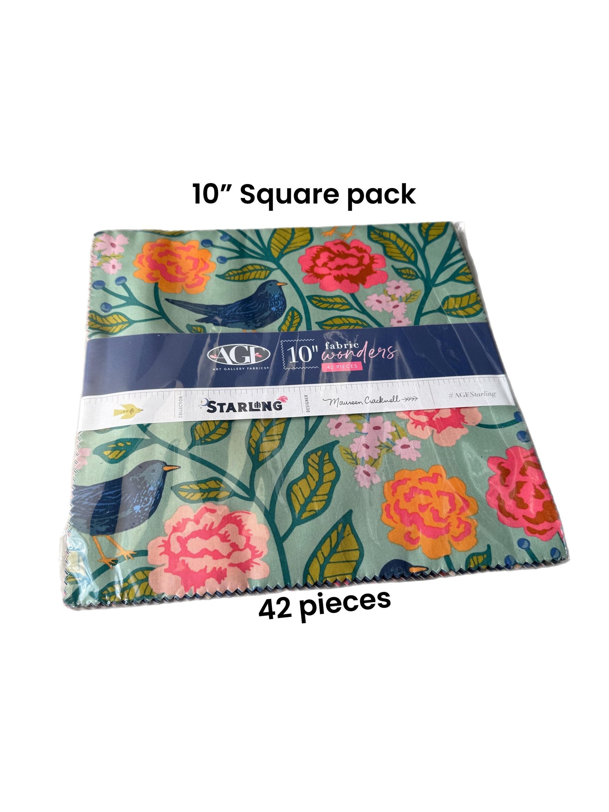 Starling Layer Cake – 42 Pc 10" Squares by Maureen Cracknell for AGF Studio | Art Gallery Fabrics Precut Quilt Pack