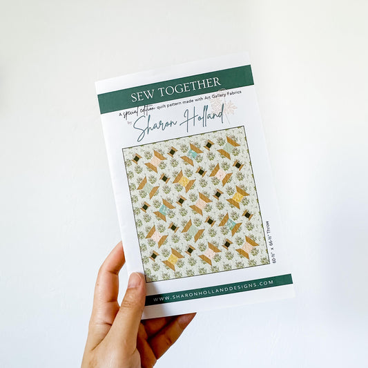 SEW TOGETHER – Quilt Pattern by Sharon Holland – Exclusive Art Gallery Fabrics Design for the Midsummer Collection
