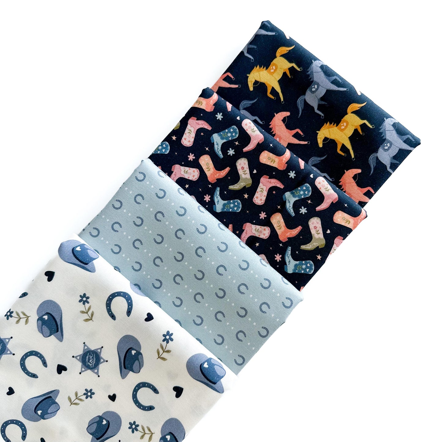Petals & Pony Luck – 7pc Cloud9 Fabrics Bundle – Half Yard, Fat Quarter, or Quarter Yard Set