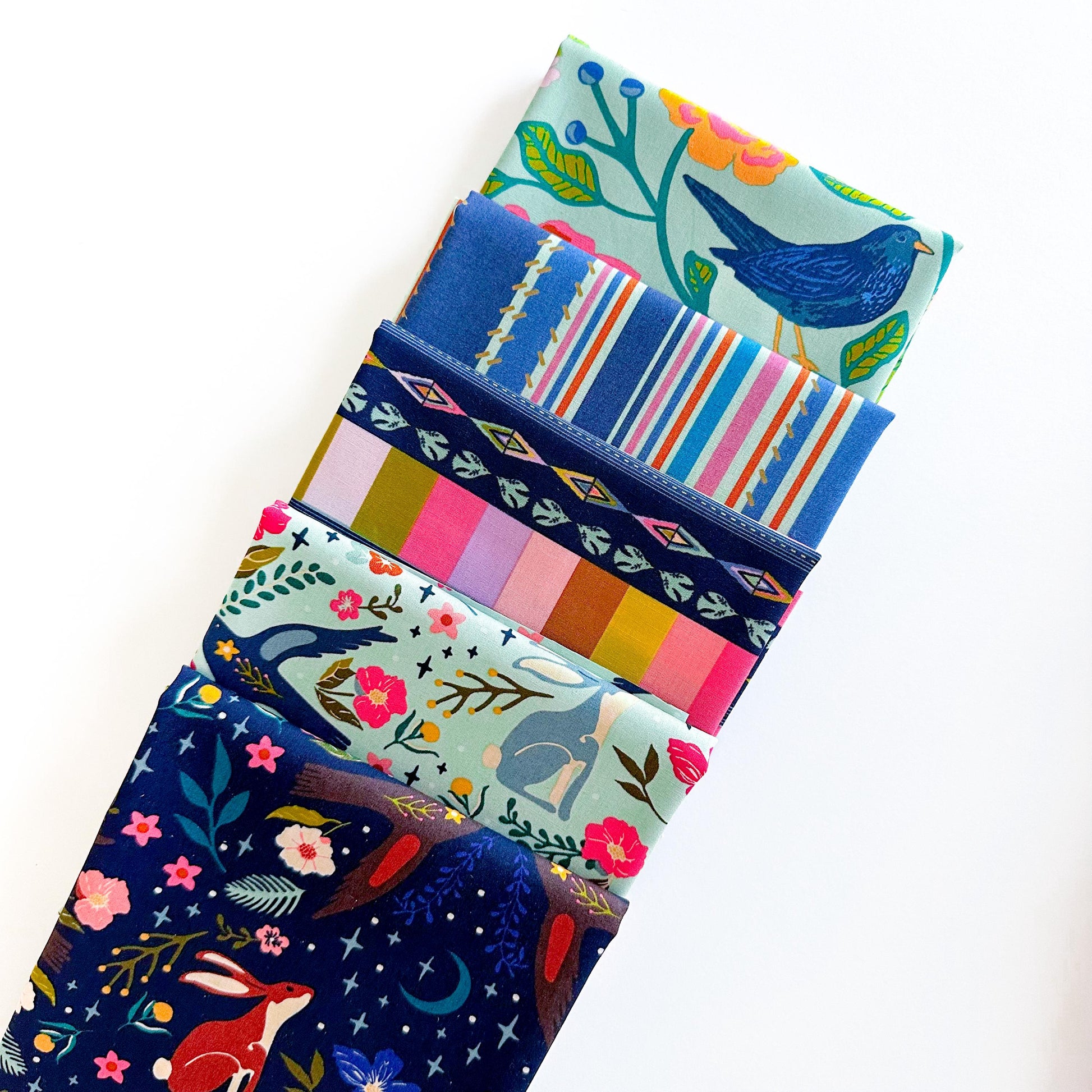 Starling Fabric Bundle – 17 Pc Quilting Cotton by Maureen Cracknell for Art Gallery Fabrics | Half Yard, Fat Quarter, Quarter Yard