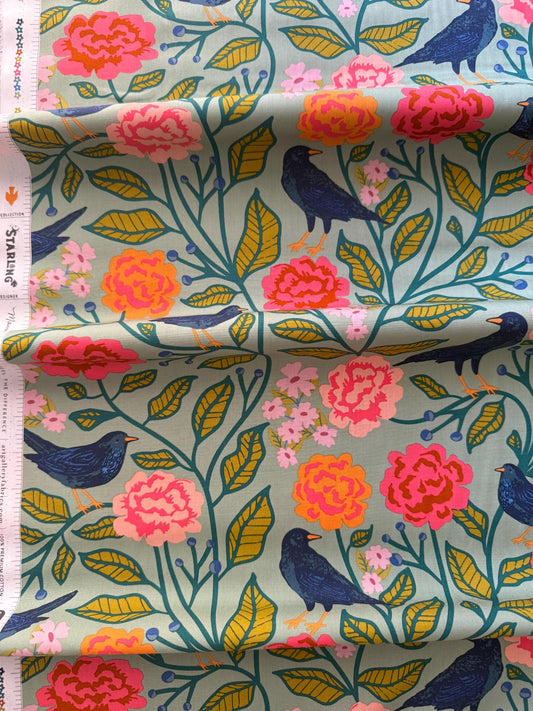 Blackbird Aviary – Premium Quilting Cotton by the Yard | Starling Collection by Maureen Cracknell – Art Gallery Fabrics