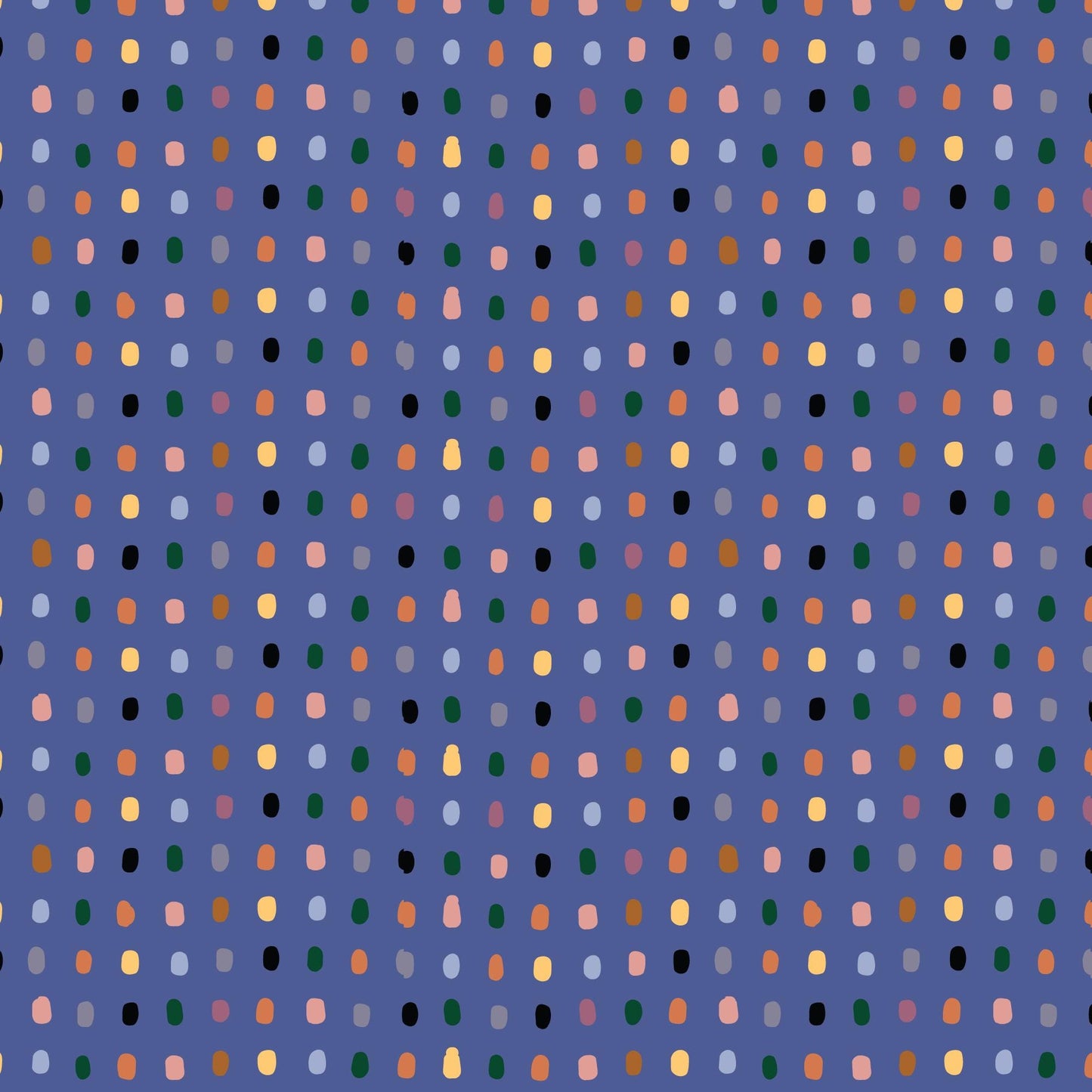 Dew Drops Dusk, Fabric by the Yard, 100% Organic Cotton, By Leah Duncan for Cloud9 Fabrics, Fern Grove Collection, Dots Print