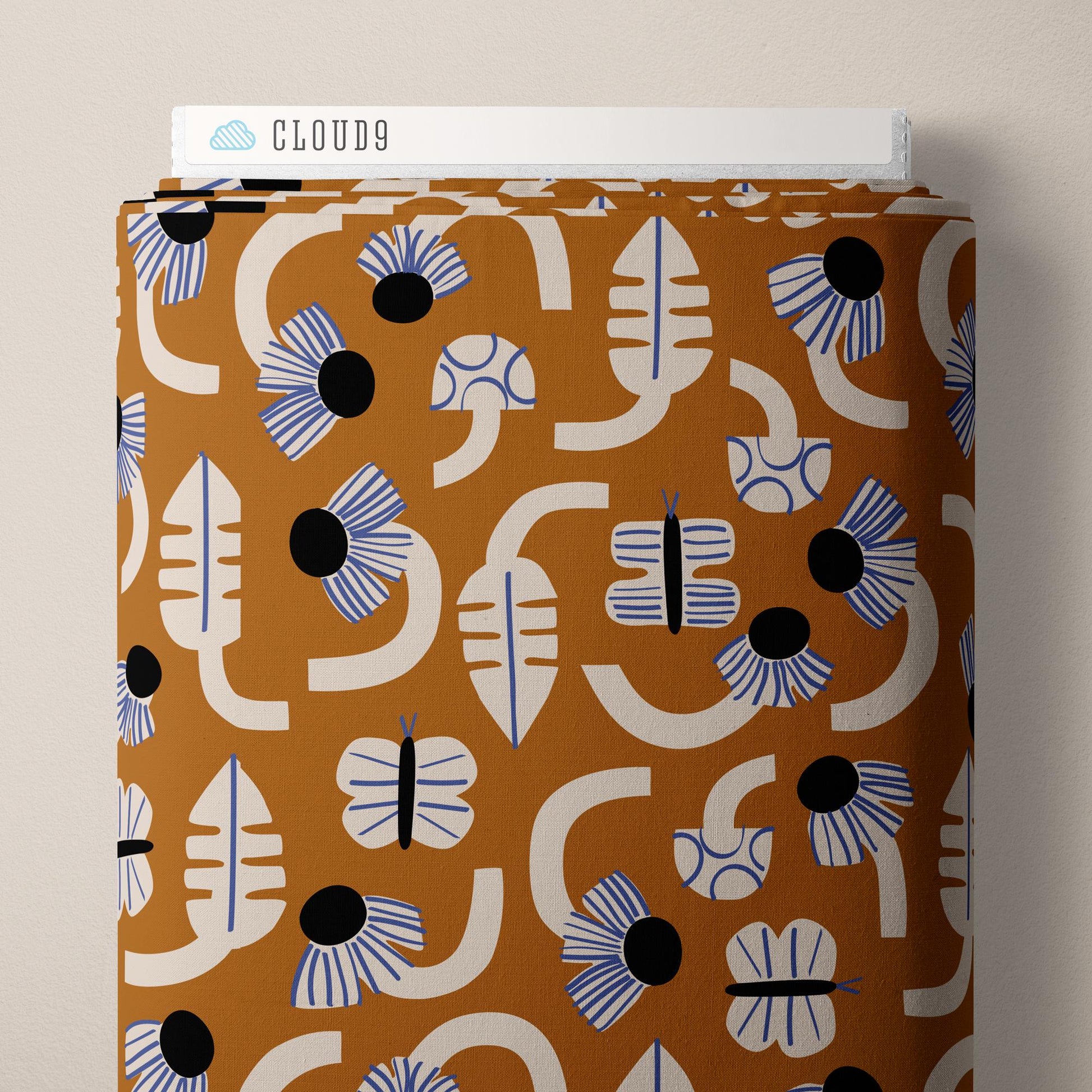 Forage, Fabric by the Yard, 100% Organic Cotton, By Leah Duncan for Cloud9 Fabrics, Fern Grove Collection, Floral Print