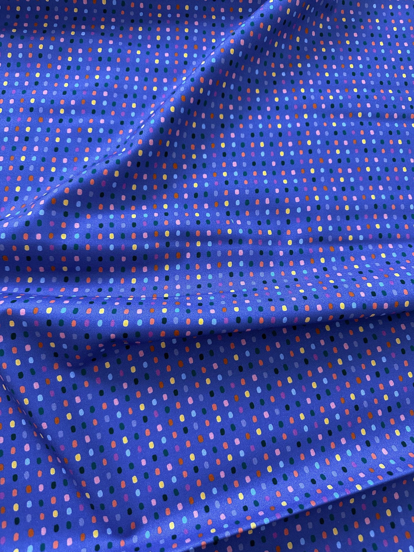 Dew Drops Dusk, Fabric by the Yard, 100% Organic Cotton, By Leah Duncan for Cloud9 Fabrics, Fern Grove Collection, Dots Print