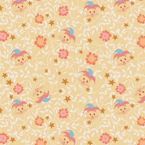 Purrfectly Clownish Sun – Premium Quilting Cotton by the Yard | Purr Parade Collection by AGF Studio | Art Gallery Fabrics