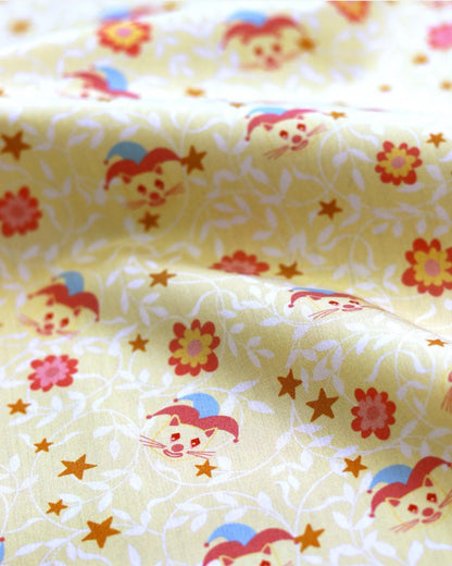 Purrfectly Clownish Sun – Premium Quilting Cotton by the Yard | Purr Parade Collection by AGF Studio | Art Gallery Fabrics