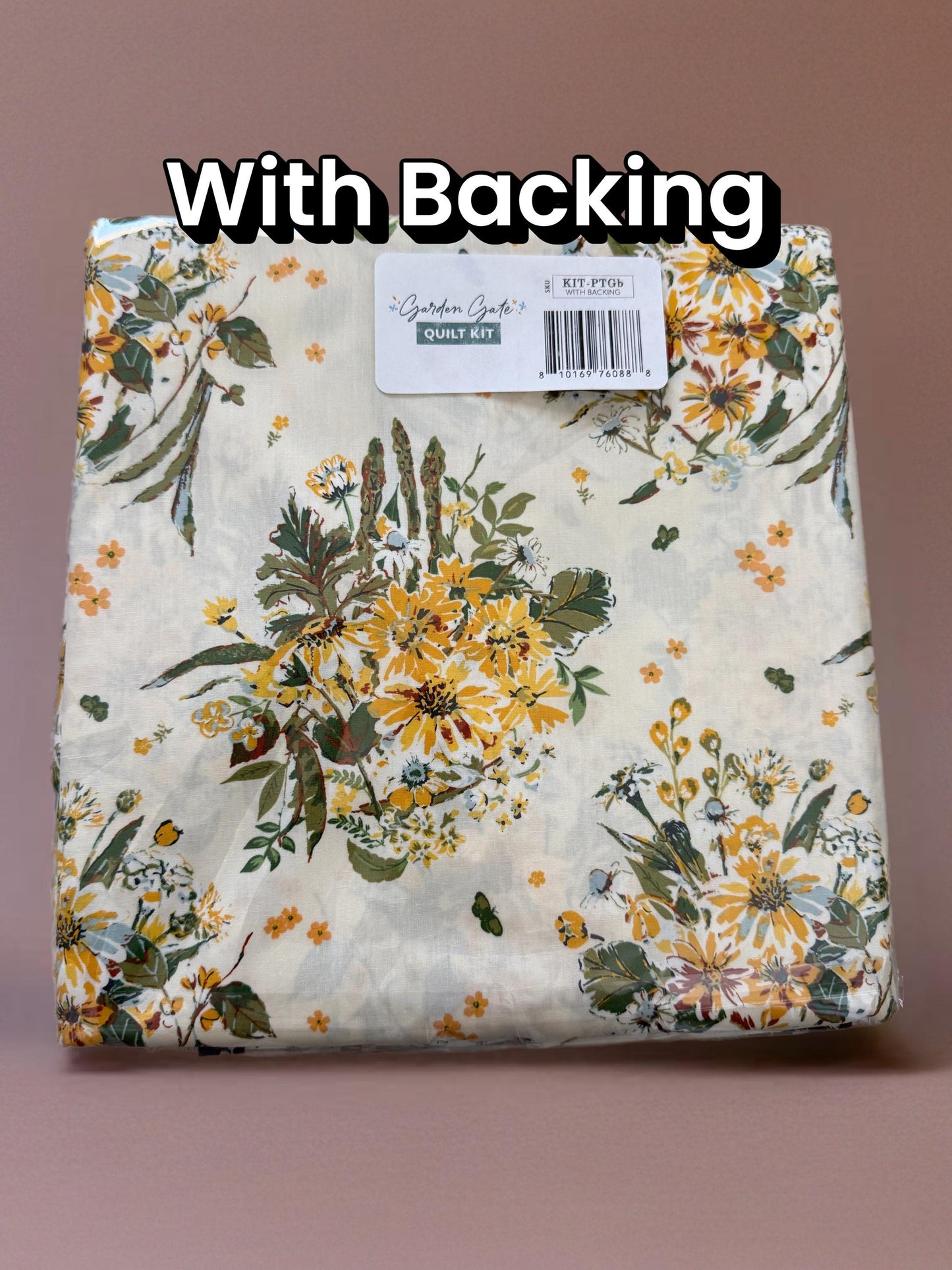 Garden Gate Quilt Kit – Throw Quilt with Potted Flowers, Picket Fence & Sunflowers | Designed by Sharon Holland | Exclusively from AGF