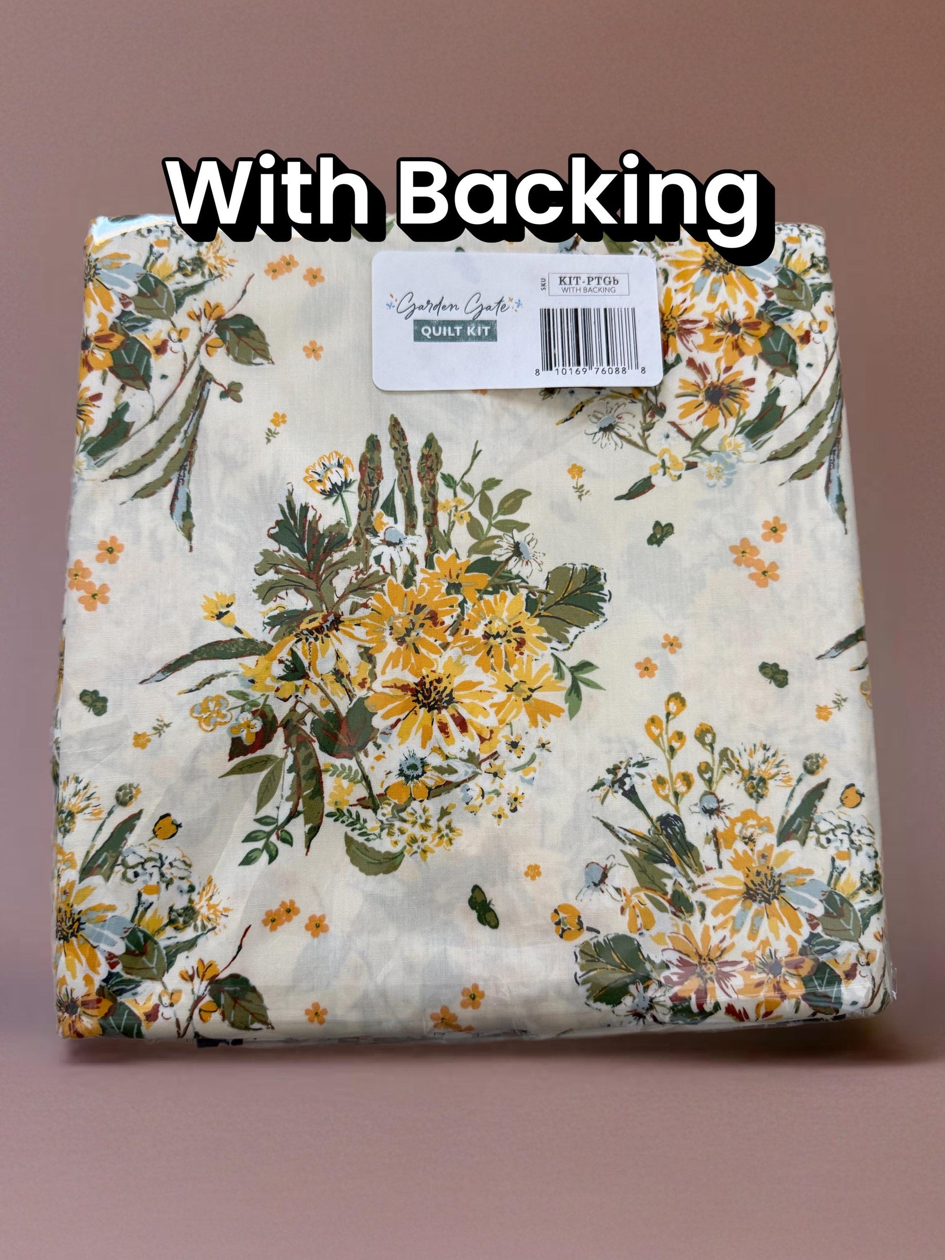 Garden Gate Quilt Kit – Throw Quilt with Potted Flowers, Picket Fence & Sunflowers | Designed by Sharon Holland | Exclusively from AGF
